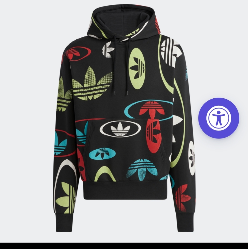 Addidas all over logo hoodie
